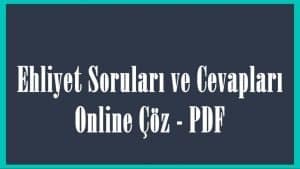 2020 Ehliyet Sınav Soruları Çıkmış Sorular Çöz