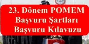 23. Dönem POMEM Başvuru Kılavuzu Yayınlandı.