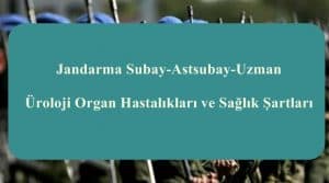 Jandarma Subay-Astsubay-Uzman Üroloji Organ Hastalıkları ve Sağlık Şartları