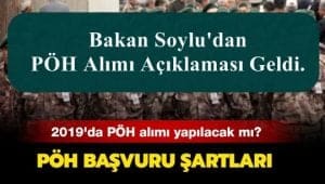 Bakan Soylu’dan PÖH Alımı Açıklaması Geldi.
