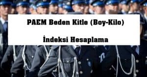 2021 PAEM Beden Kitle (Boy-Kilo) İndeksi Hesaplama