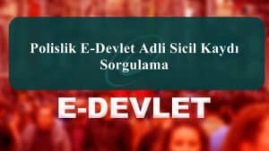 Polislik E-Devlet Adli Sicil Kaydı Sorgulama