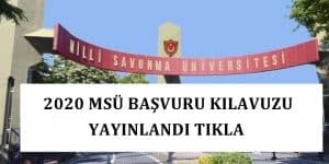 2020 MSÜ Harp Okulları ve Astsubay MYO Başvuru Şartları – Başvuru Kılavuzu