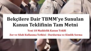 2020 – Çarşı ve Mahalle Bekçileri Kanunu