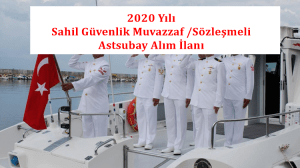 2020 Sahil Güvenlik Muvazzaf /Sözleşmeli Astsubay Alım İlanı – Başvuru Şartları