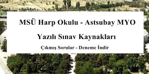MSÜ Harp Okulu – Astsubay MYO Yazılı Sınav Kaynakları – İndir Çalış