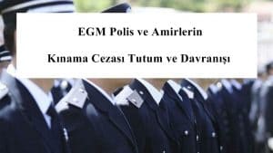 EGM Polis ve Amirlerin Kınama Cezası Tutum ve Davranışı