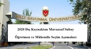 2021 Dış Kaynaktan Muvazzaf Subay Öğretmen ve Mühendis Seçim Aşamaları