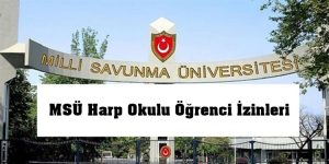 MSÜ Harp Okulu Öğrenci İzinleri – Ödüllendirmesi