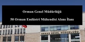 Orman Genel Müdürlüğü 50 Orman Endüstri Mühendisi Alımı İlanı