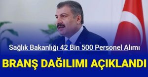 Sağlık Bakanlığı 42500 Personel Alımı Kontenjan Dağılımı Belli Oldu